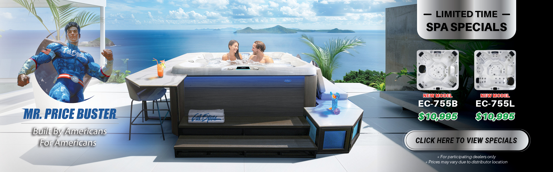 Calspas hot tub being used in a family setting - Edinburg